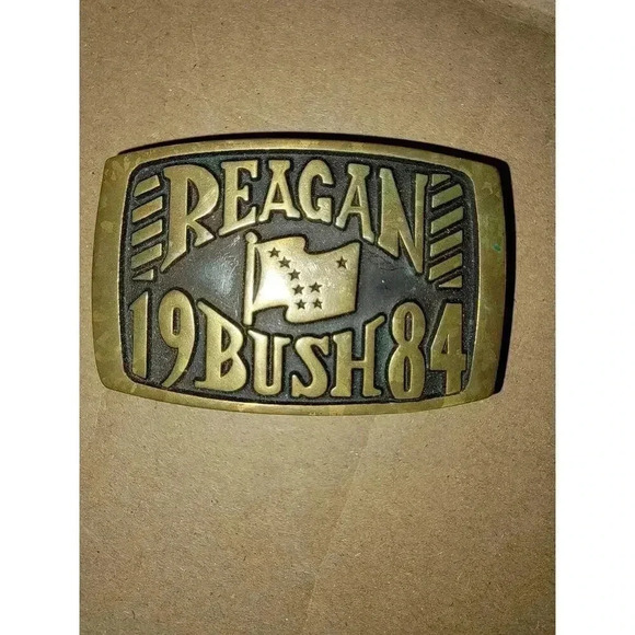 1984 REAGAN BUSH BELT BUCKLE